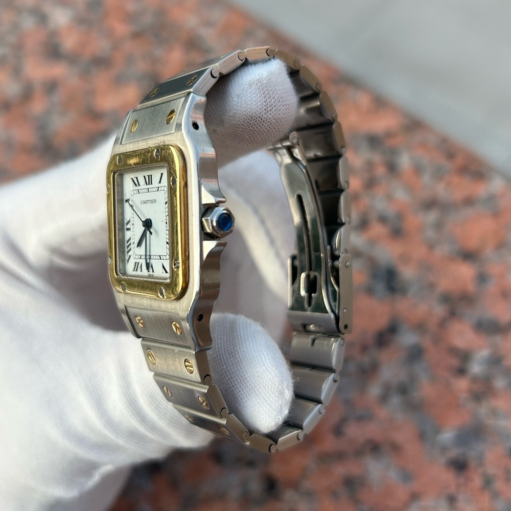 Cartier santos Carree 2961 Automatic two tone watch - Picture 6 of 15